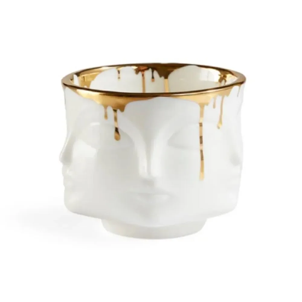 JONATHAN ADLER Dora Maar Condiment Bowl. White with Genuine Gold. Unused.